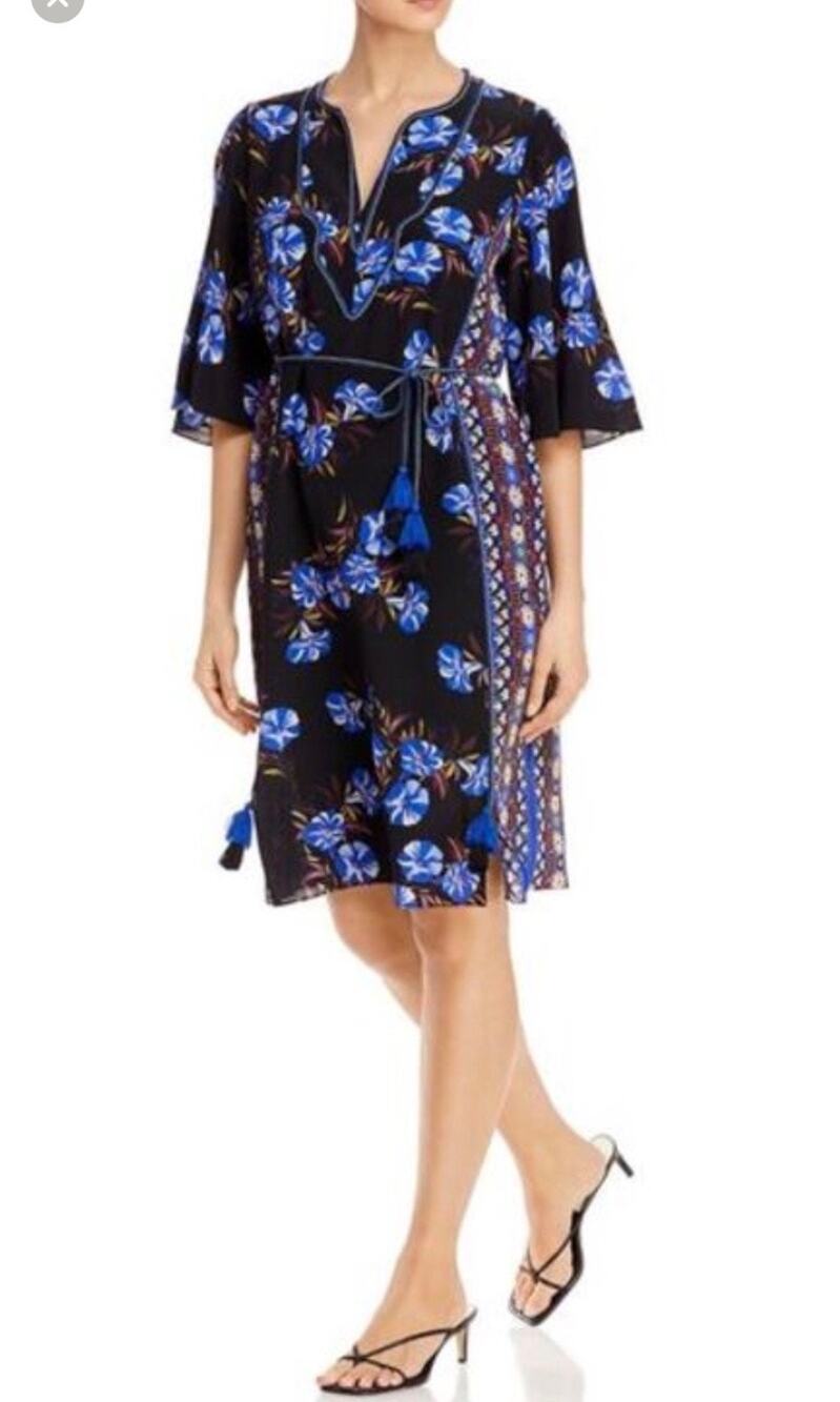 Kobi Halperin Belted Semi-Kimono Daniela silk boho floral dress Large